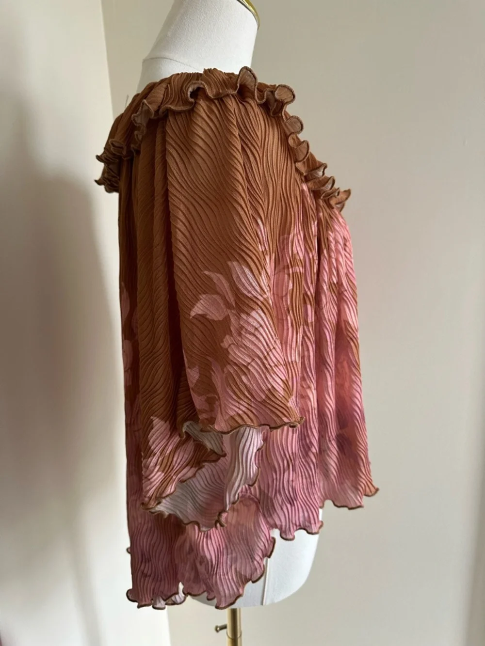 NWOT Free People Pleated Blouse- Small